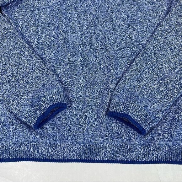 Magaschoni Marled Blue White Crewneck Long Sleeve Pullover Sweater Men’s Large - Picture 3 of 7